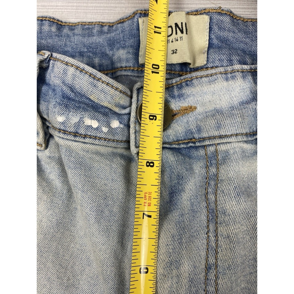 KDNK Jeans Grunge Paint Splatter Slim Fit Ripped Denim Men's Size 32 -11 4 14 11 - Picture 8 of 16